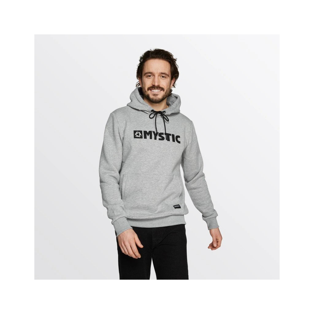 Brand Hood Sweat, Light Grey Melee