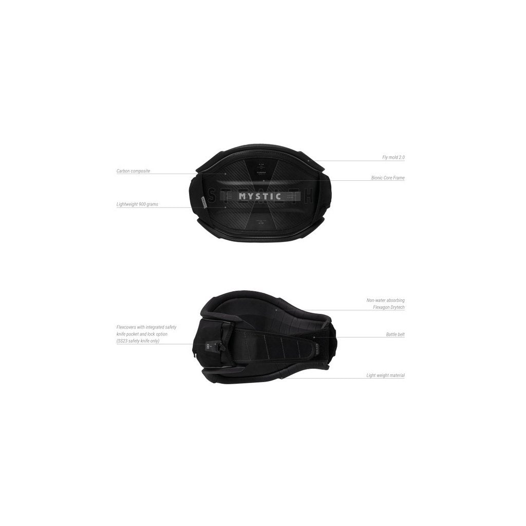 Mystic Stealth Harness (no Hook), Black/Grey