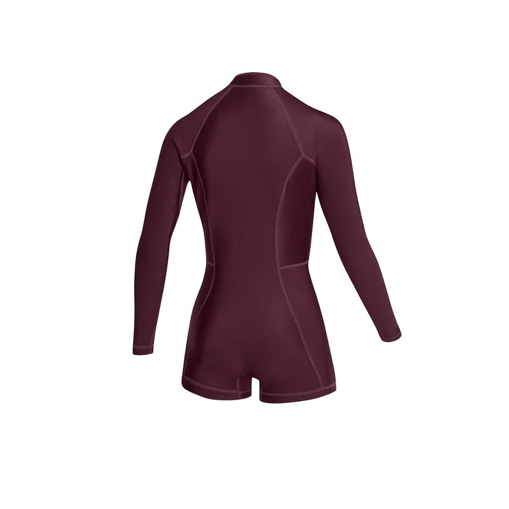 Lunar Longarm Shorty 2/2mm Fzip Women, Oxblood Red