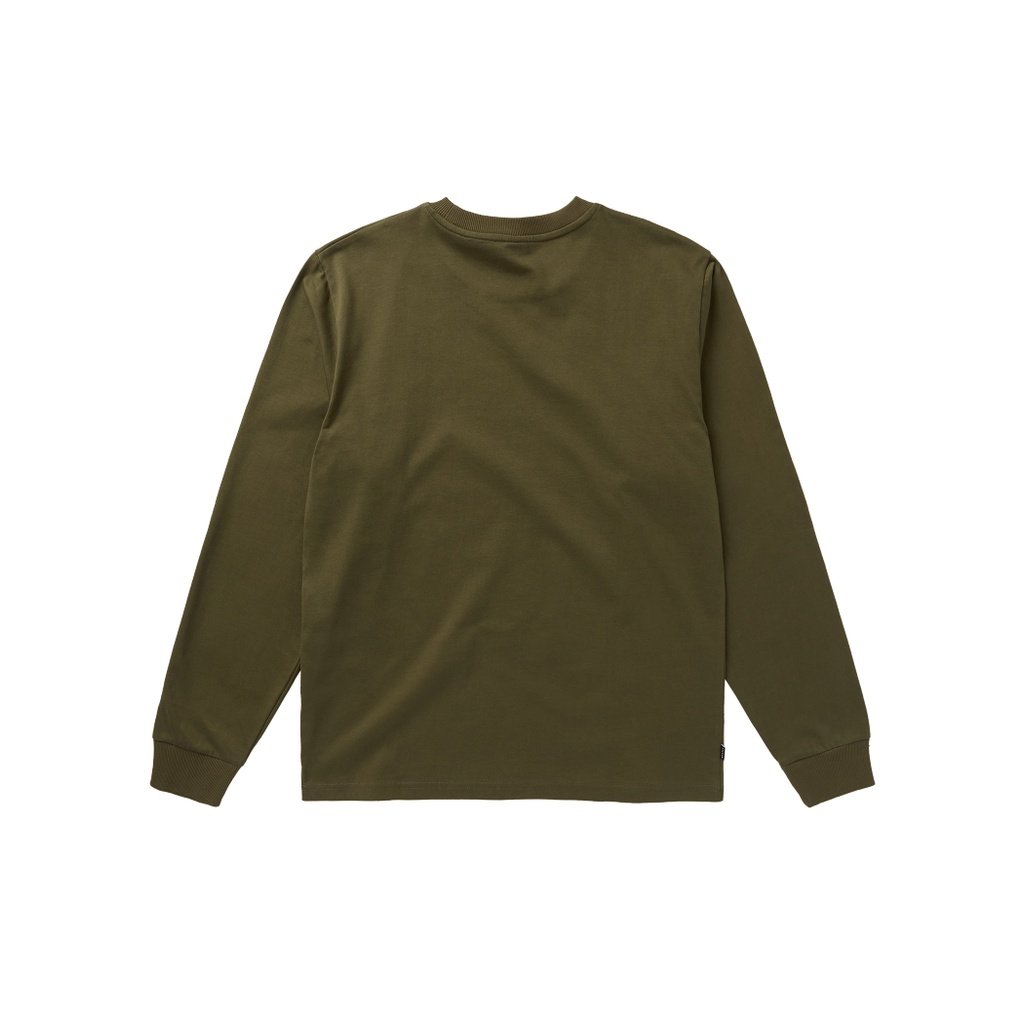 tičko Brand L/S Tee, Dark Olive