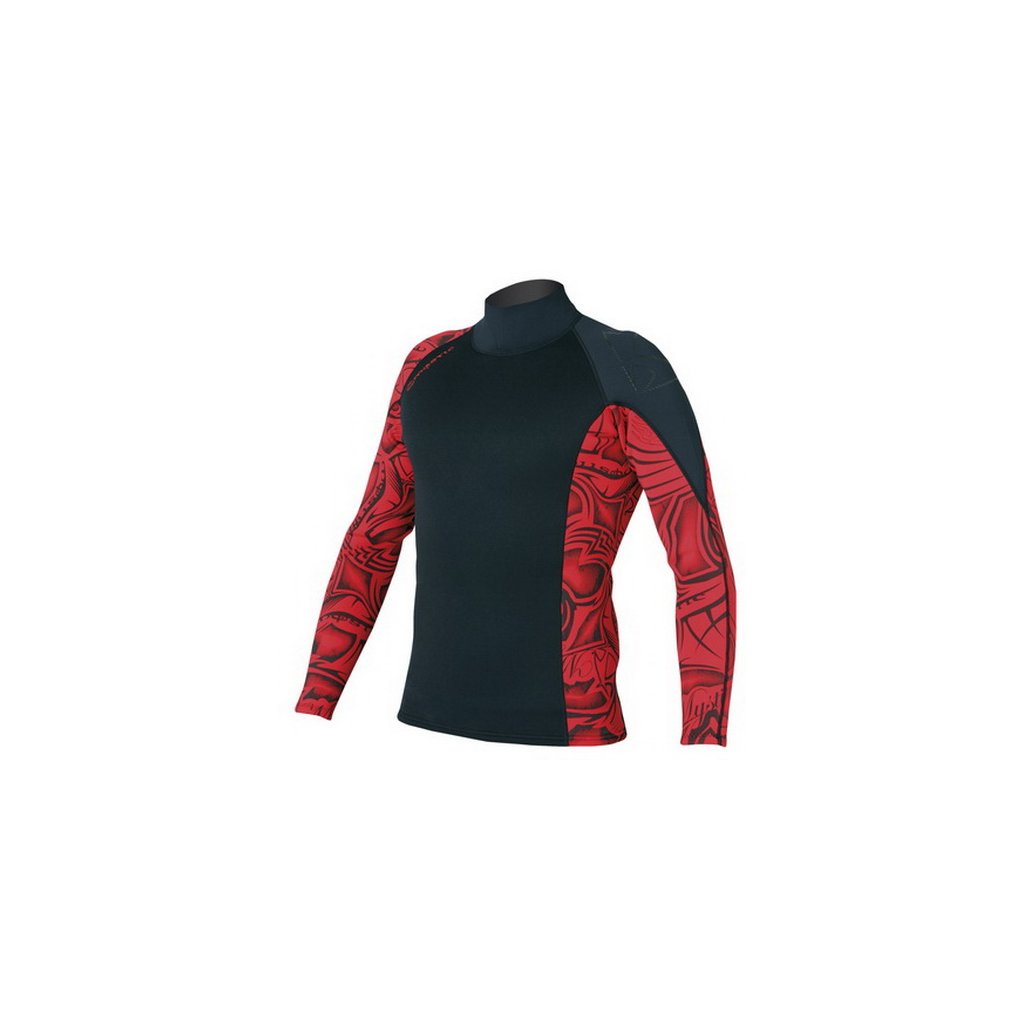 Empire Vest L/S Men, Black/Red