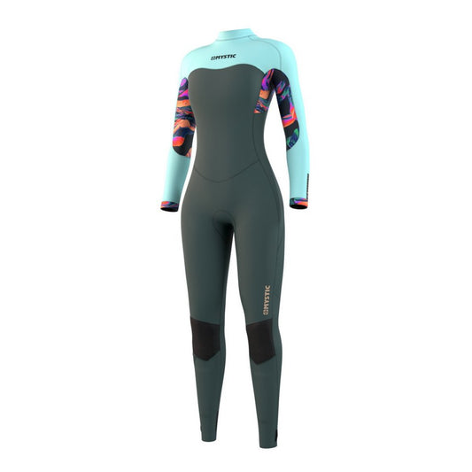 Dazzled Fullsuit 3/2 mm bzip Women wetsuit, Dark Leaf