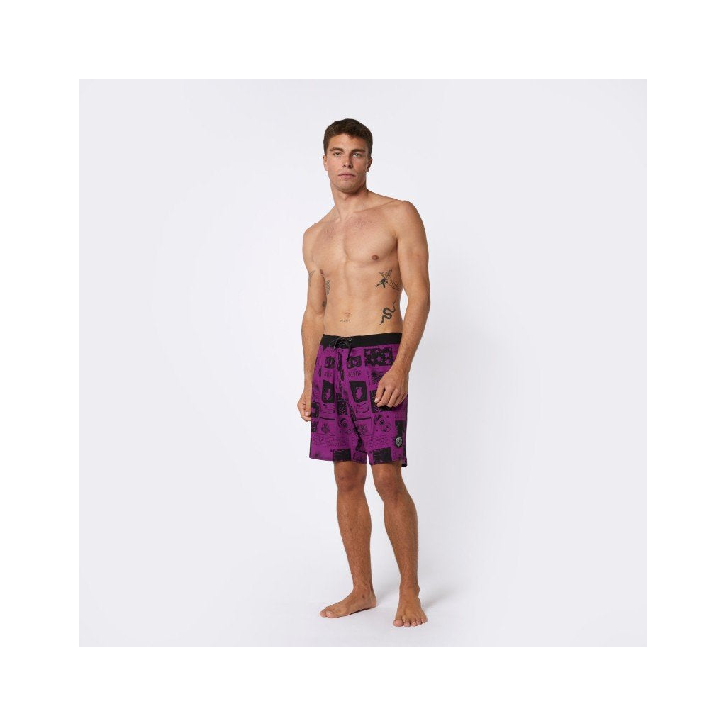 Ripple Movement Boardshort, Sunset Purple