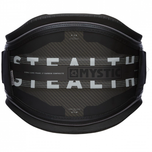 Mystic Stealth kite harness, Black/White (no hook)