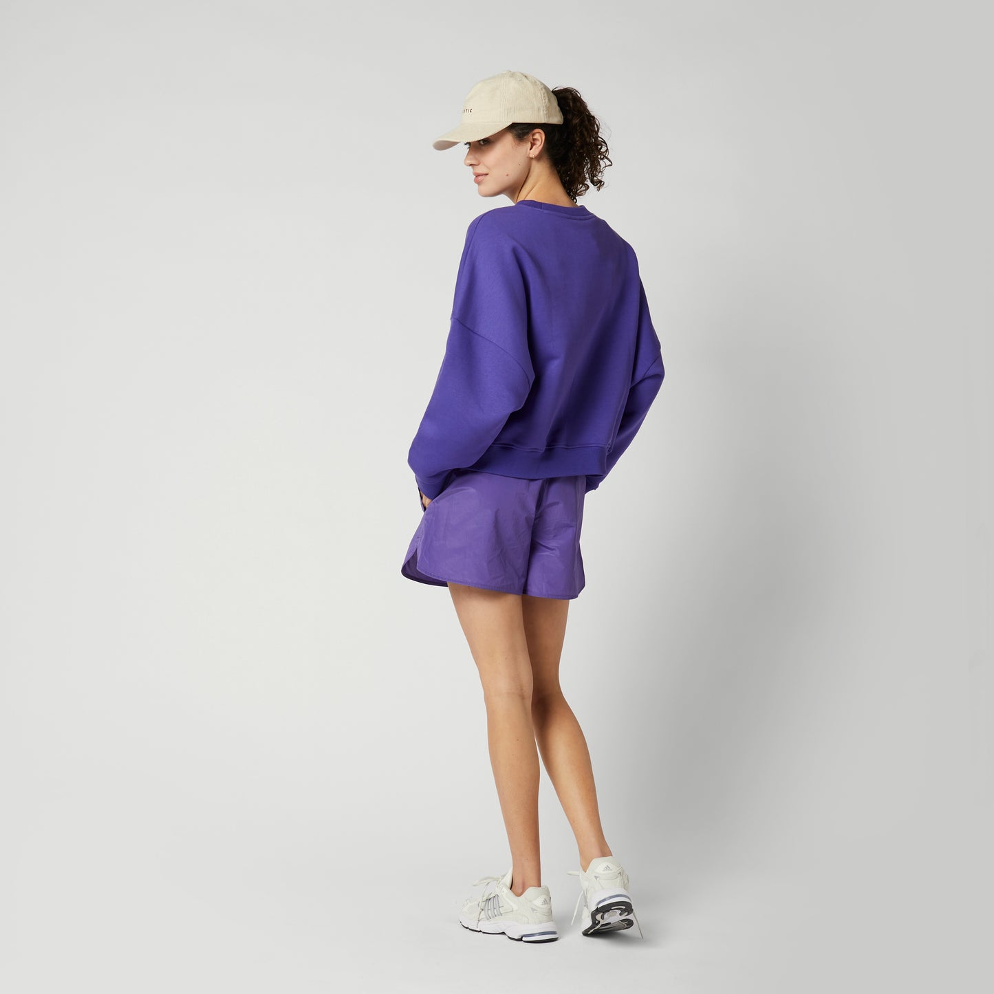 Dropped Shoulder Crew Sweat Women-49