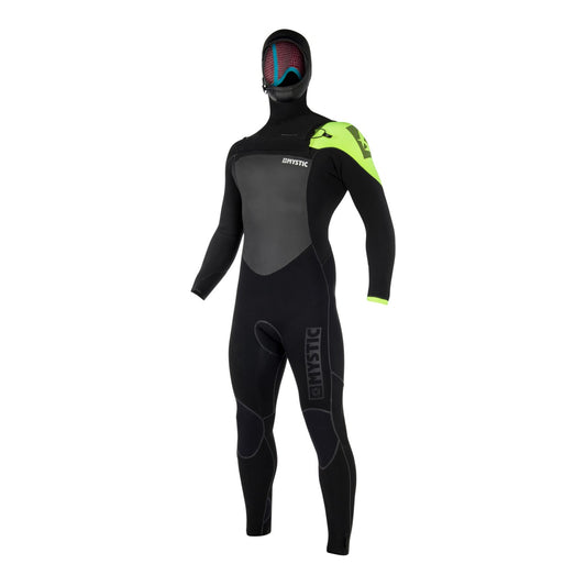 Legend Hooded Fullsuit 5/3mm, Black/Lime