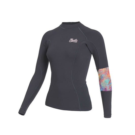Lunar L/S Vest Neo 2mm Wom, Dark Grey