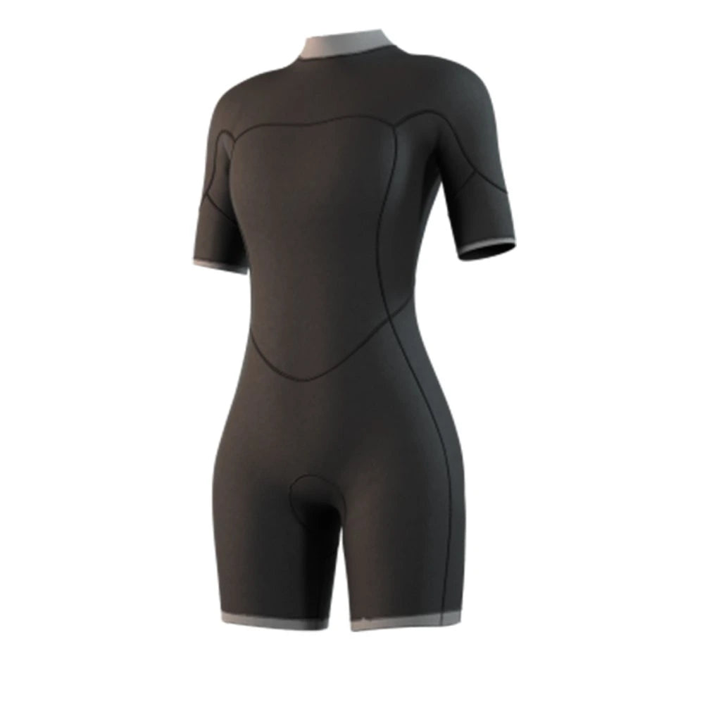 Brand Shorty 3/2mm Bzip Flatlock Women, Black