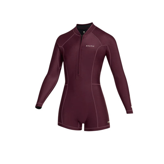 Lunar Longarm Shorty 2/2mm Fzip Women, Oxblood Red