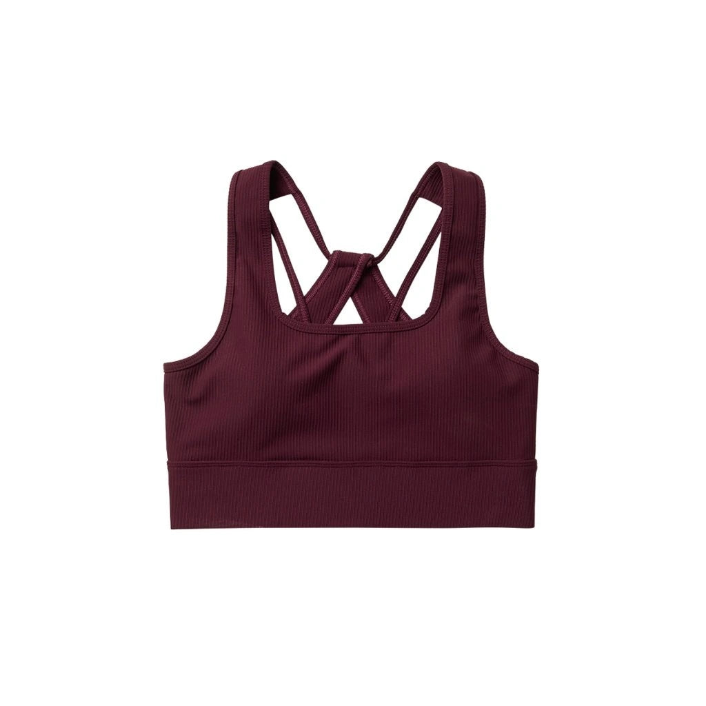 Saimi Sports Bra Women, Oxblood Red