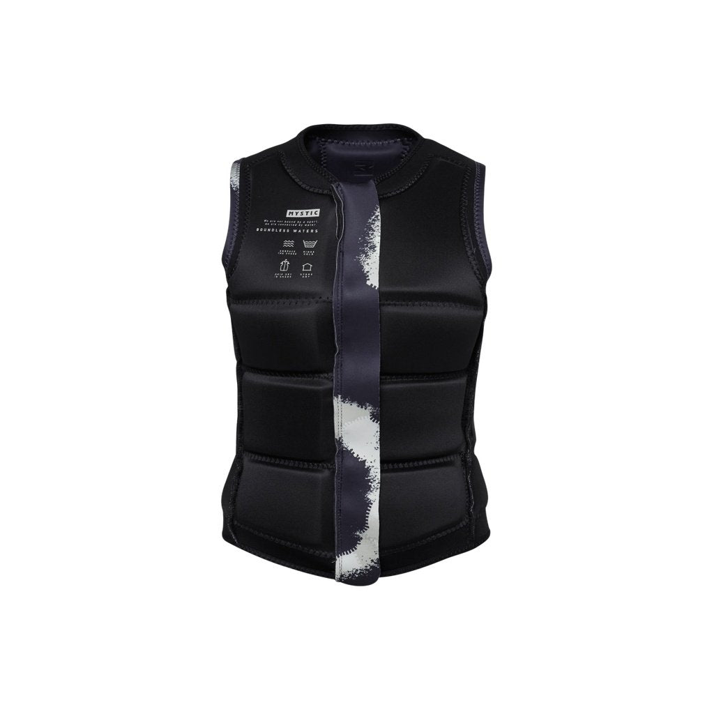 Evoke Impact Vest Fzip Wake Women, Black Allover