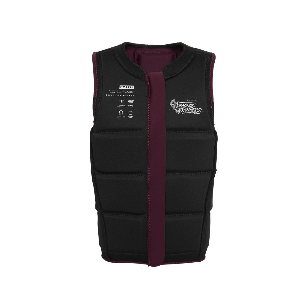 Peacock Impact Vest Fzip Wake, Oxblood Red