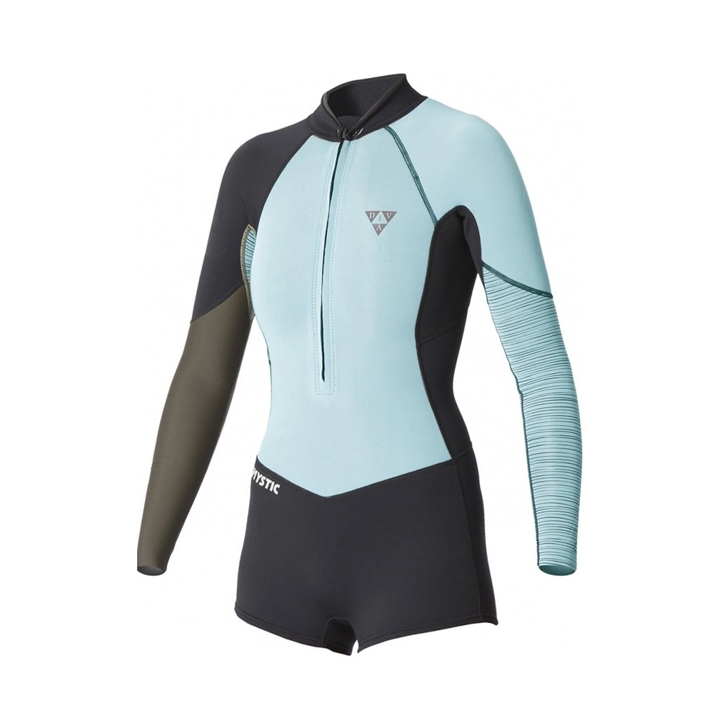 Diva 3/2 Longarm Super Shorty Backzip, Grey