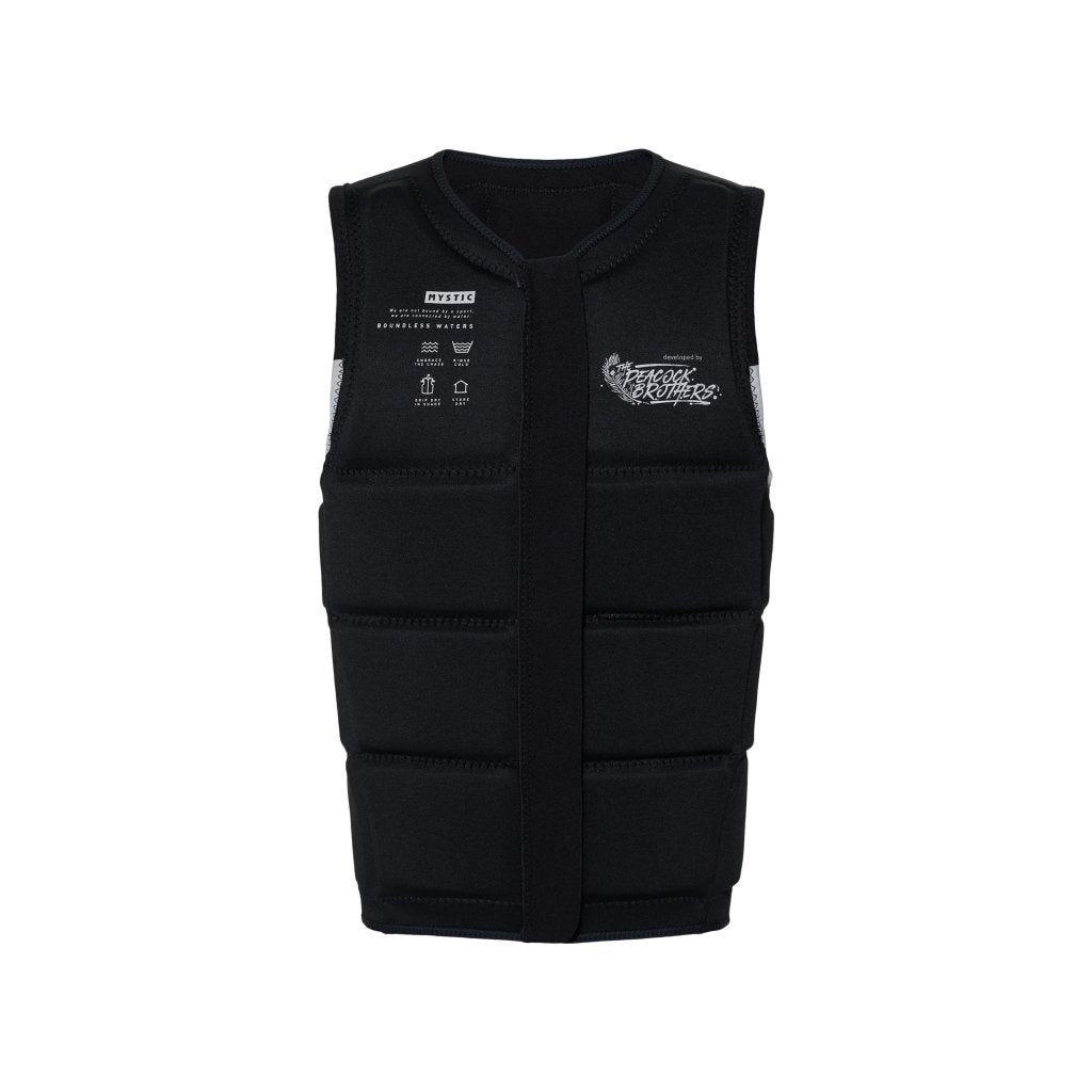 Peacock Impact Vest Fzip Wake, Black/White